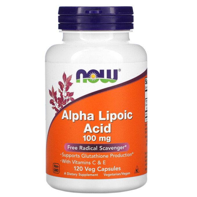 Альфа-липоевая кислота NOW FOODS Alpha Lipoic Acid 100 мг, 120 капсул NS32558